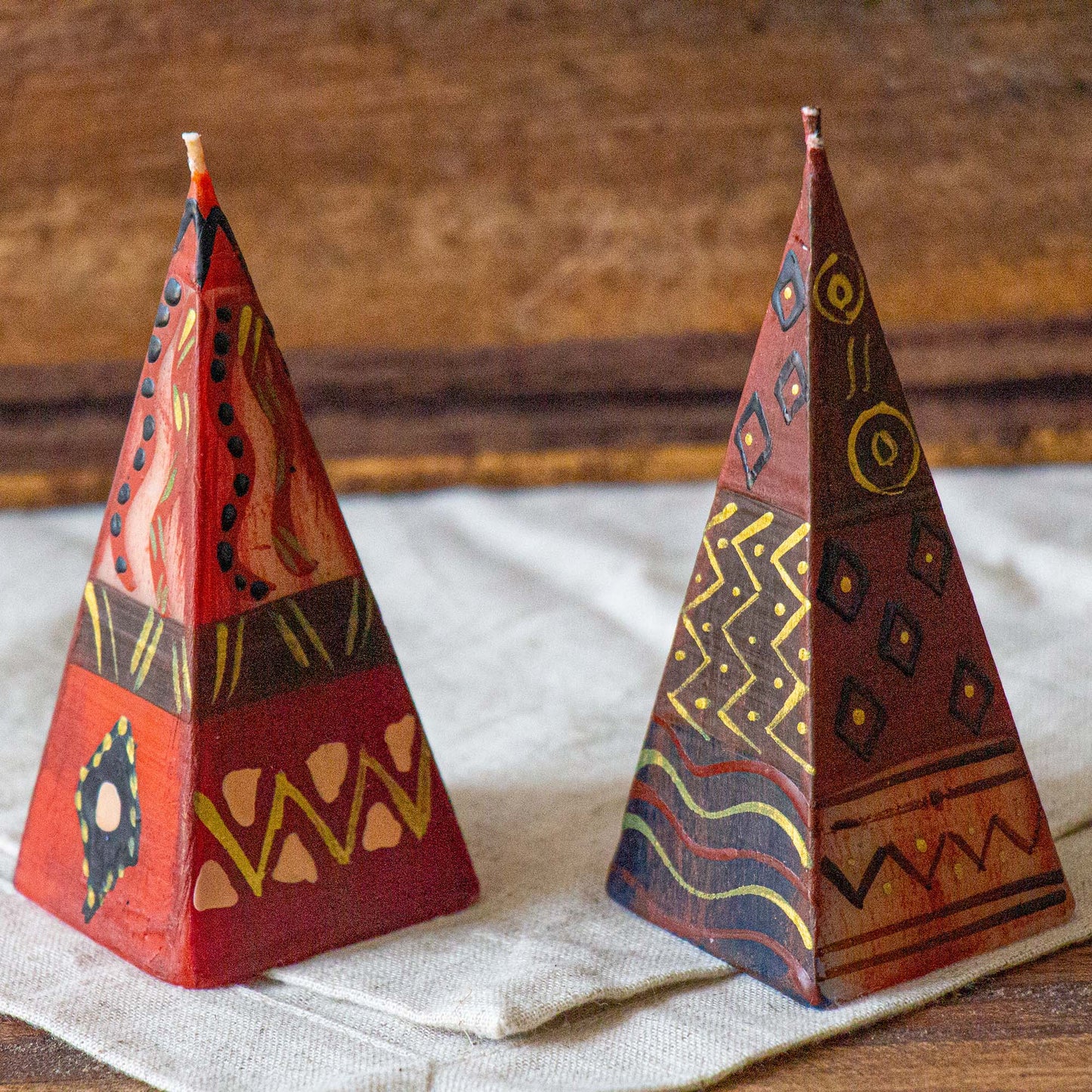 Pyramid Candles (Bongazi Design) (Set of 2)