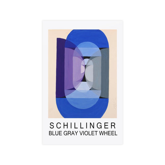 Schillinger, Blue Gray Violet Wheel Poster