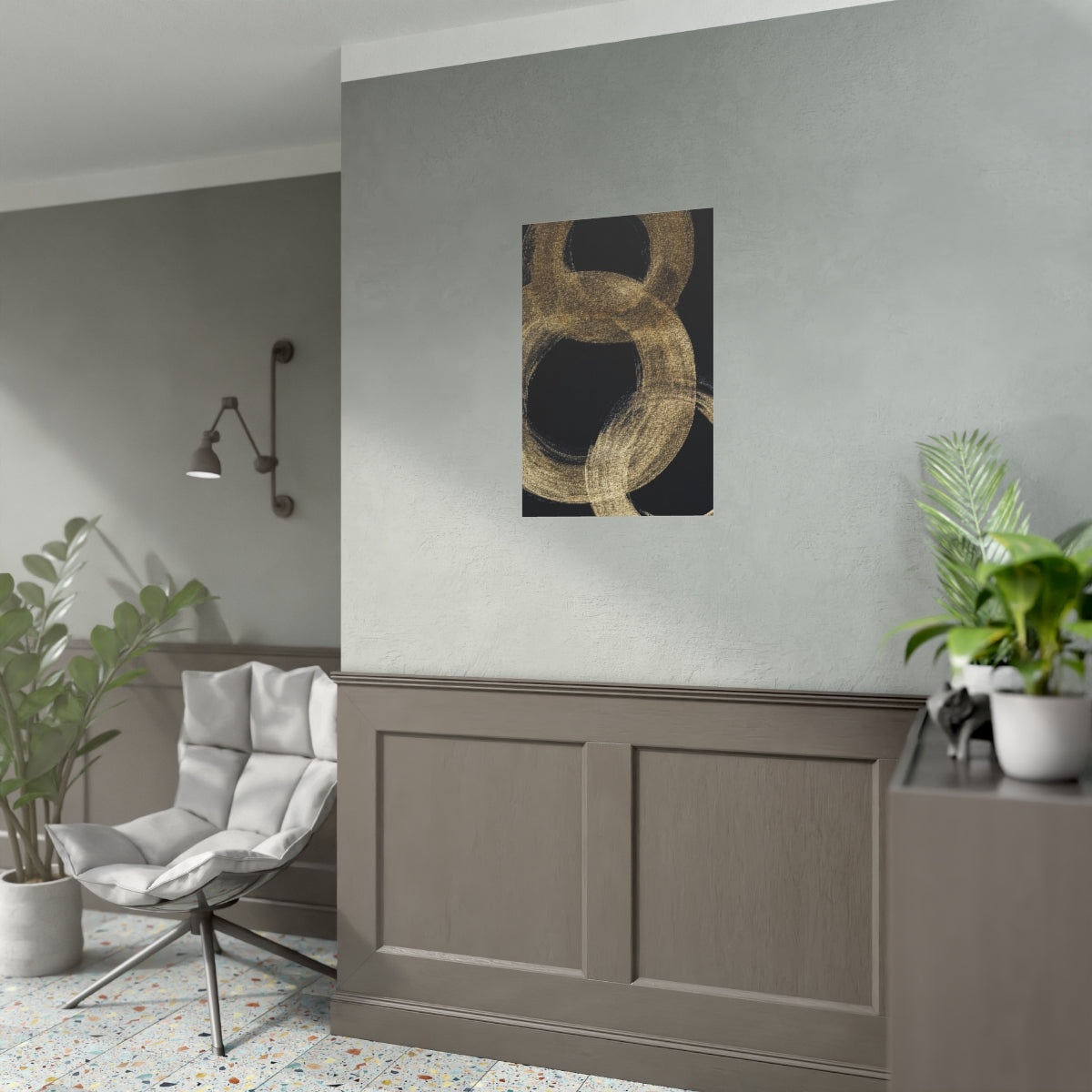 Gold Circles on Black