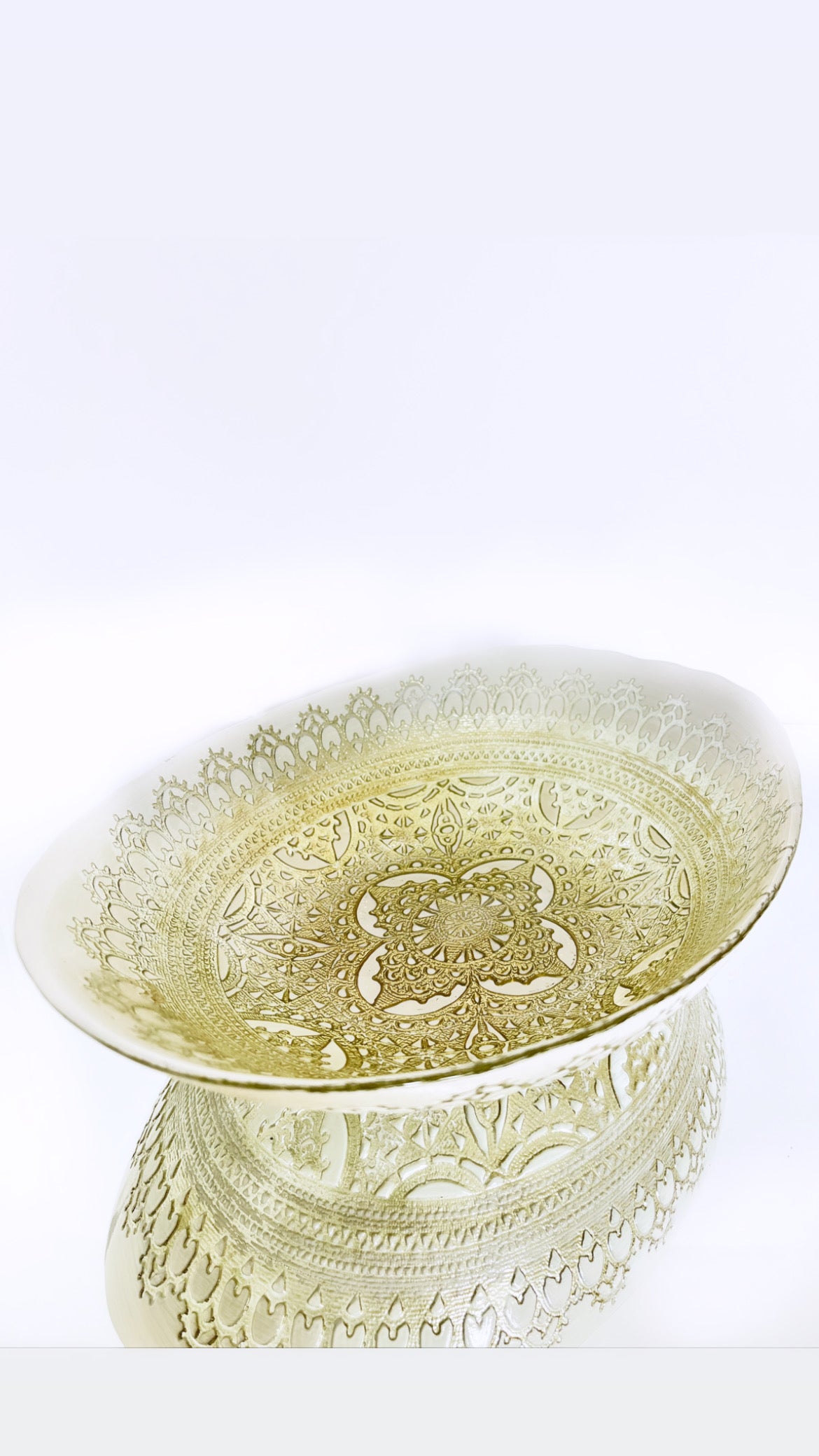 Moroccan Handmade Gold Glass Bowl