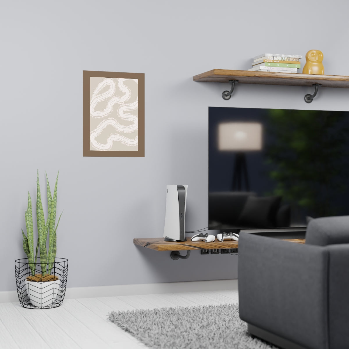 One White Line Poster (No Frame)