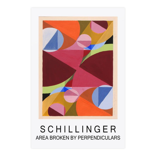 Schillinger, Area Broken by Perpendiculars. Poster