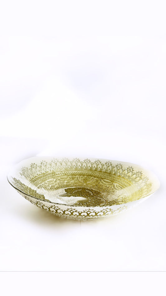 Moroccan Handmade Gold Glass Bowl