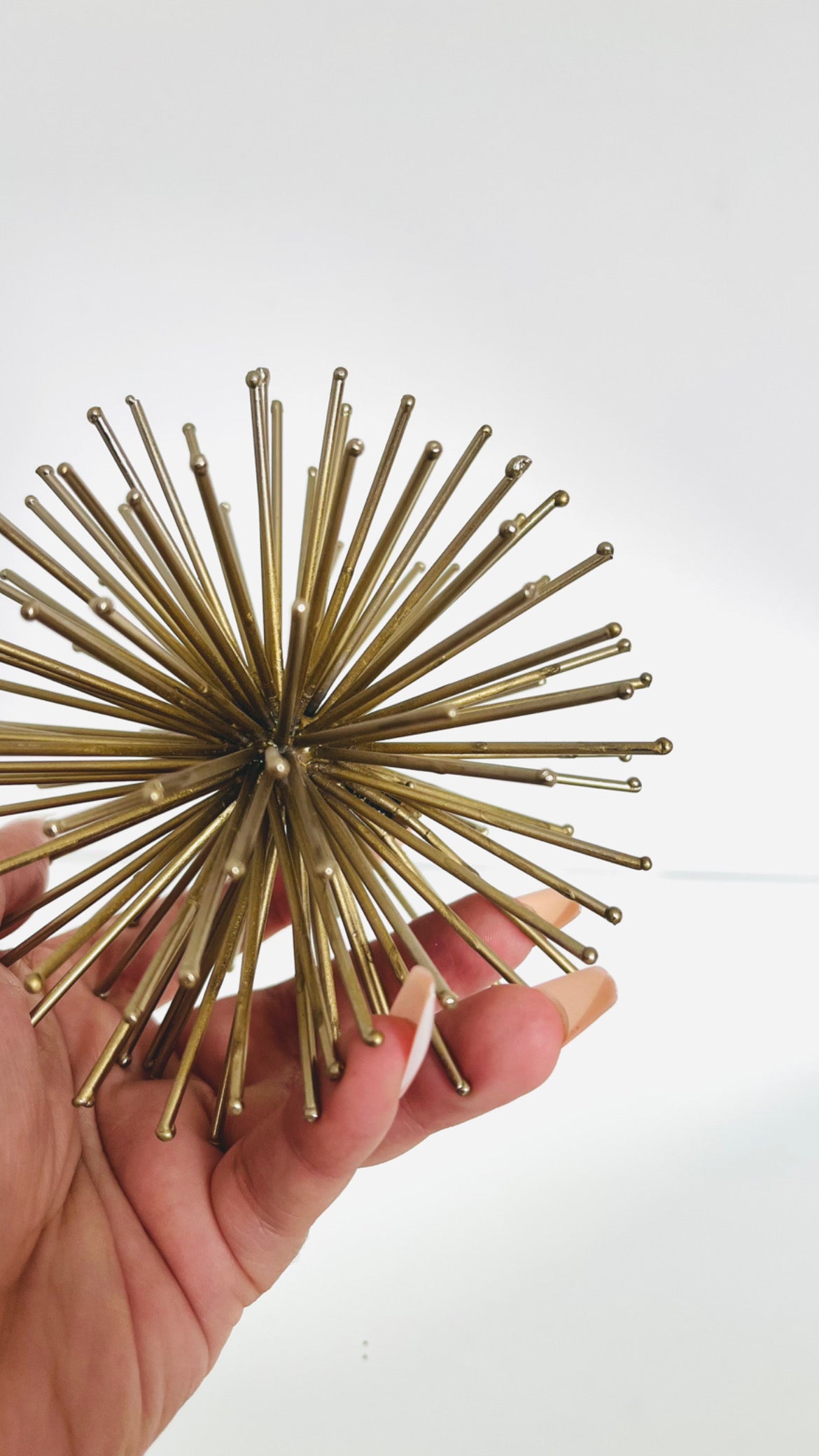 Gold Metal Spikey Orb