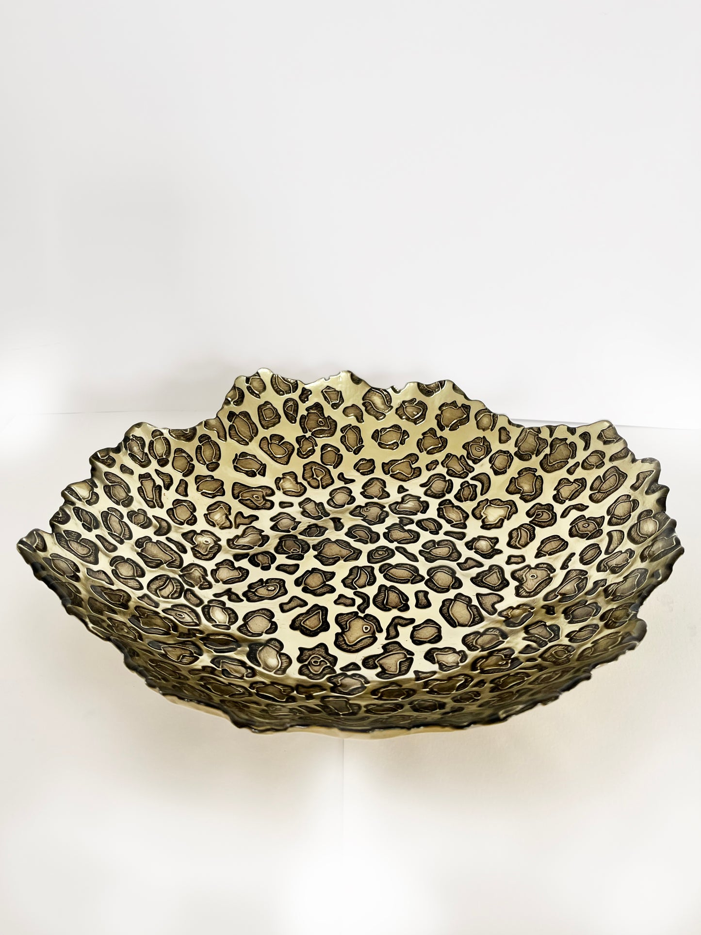 Leopard Print Decorative Glass Bowl
