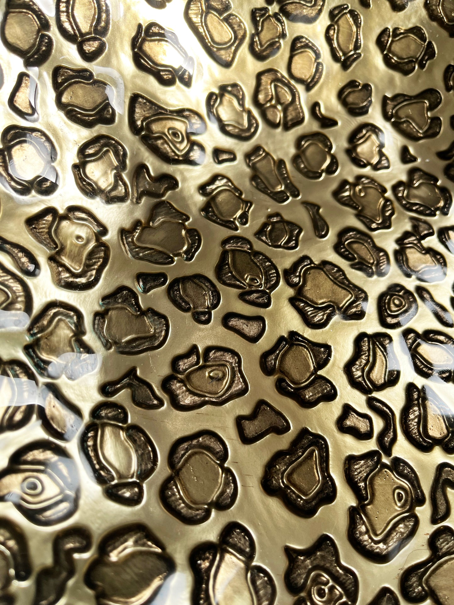 Leopard Print Decorative Glass Bowl