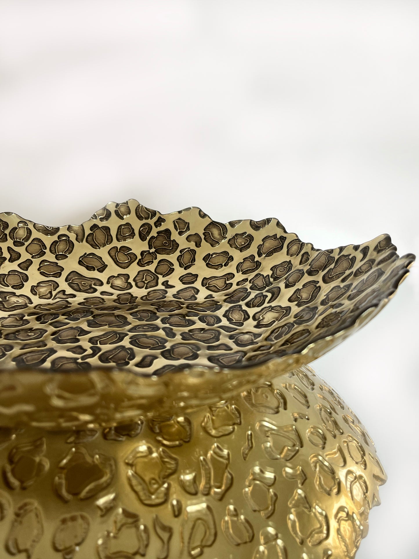 Leopard Print Decorative Glass Bowl