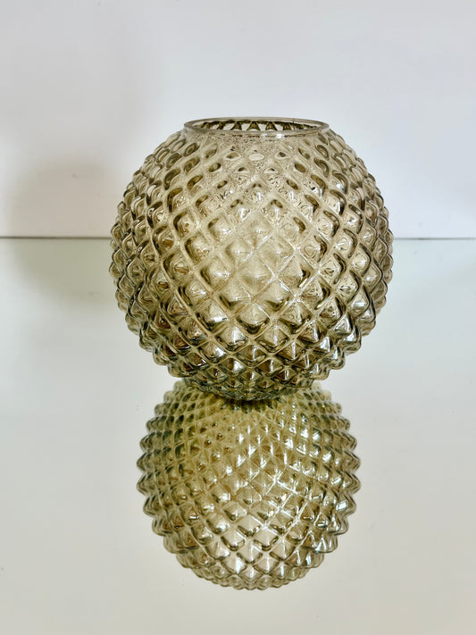 Gold Mercury Glass Ball Vase