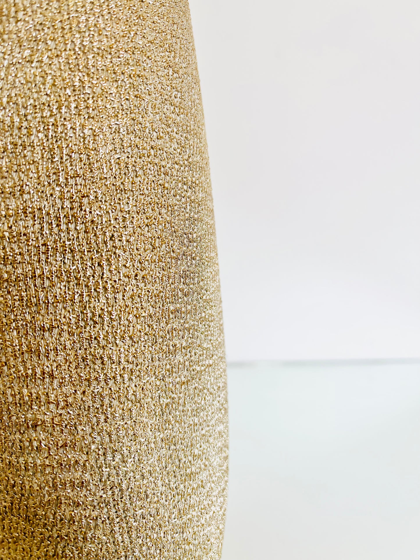 Gold and Textured Tall Ceramic Vase