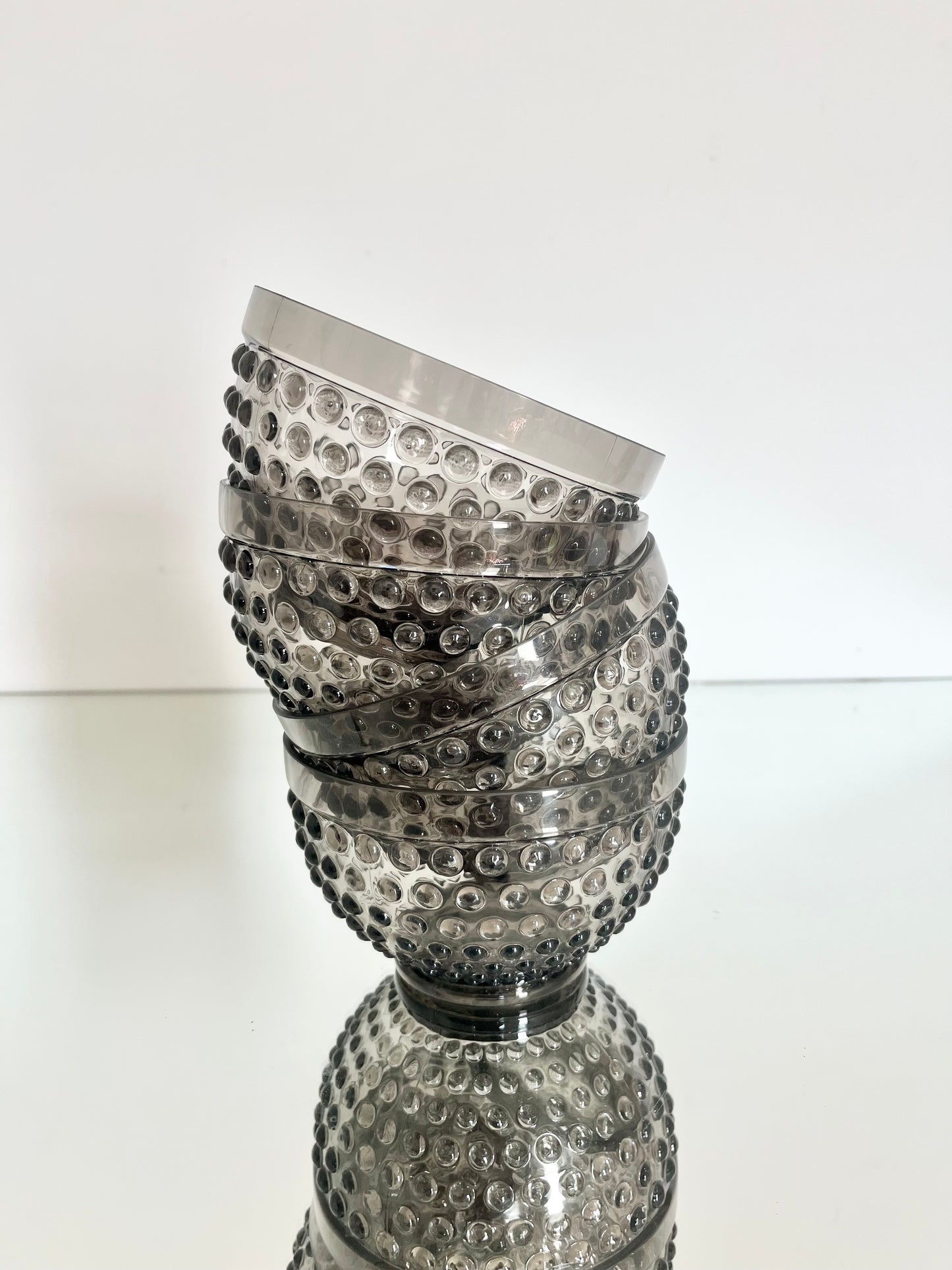 Smoke Gray Bubble Cereal Bowls (Set of 4)