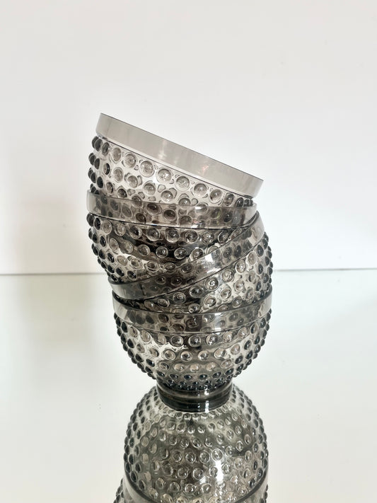 Smoke Gray Bubble Cereal Bowls (Set of 4)