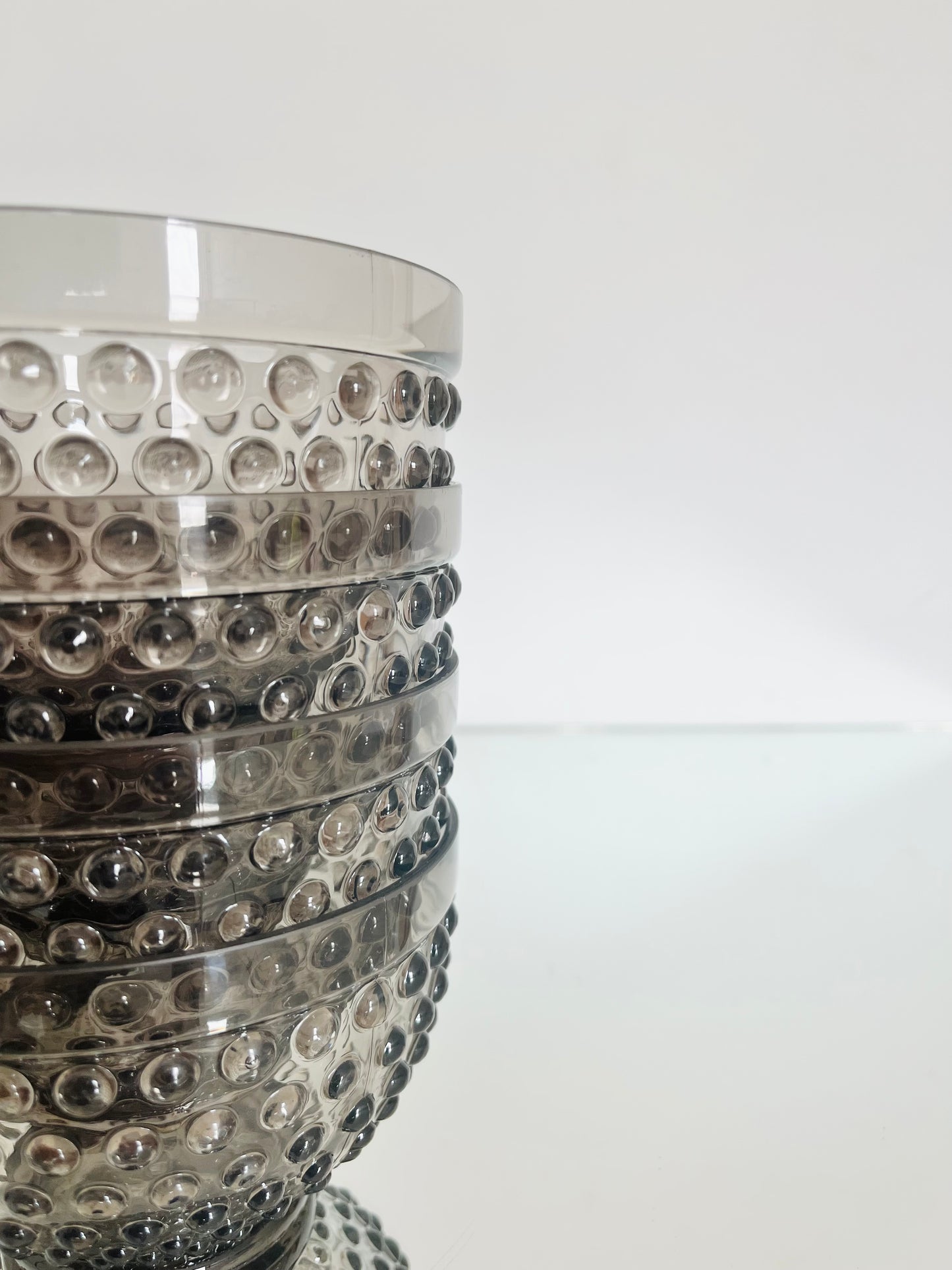 Smoke Gray Bubble Cereal Bowls (Set of 4)