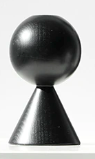 Black Wood Candle Holder