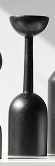 Black Wood Candle Holder