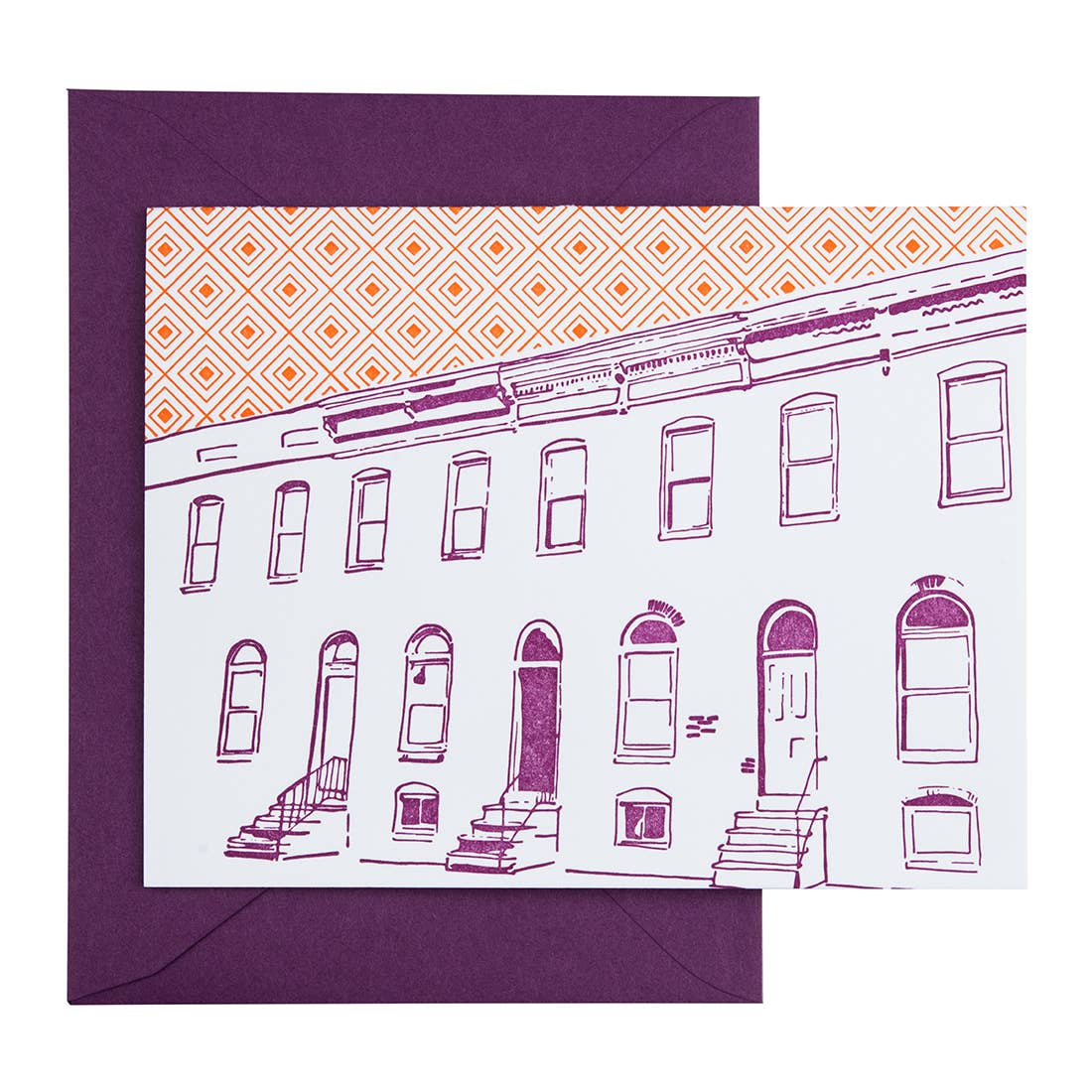 Row House Fold-Over Card
