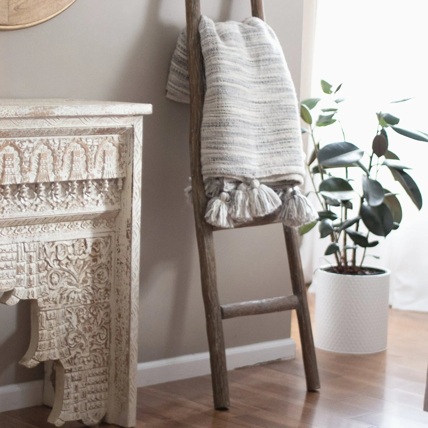 Watercolor Abstract Woven Throw