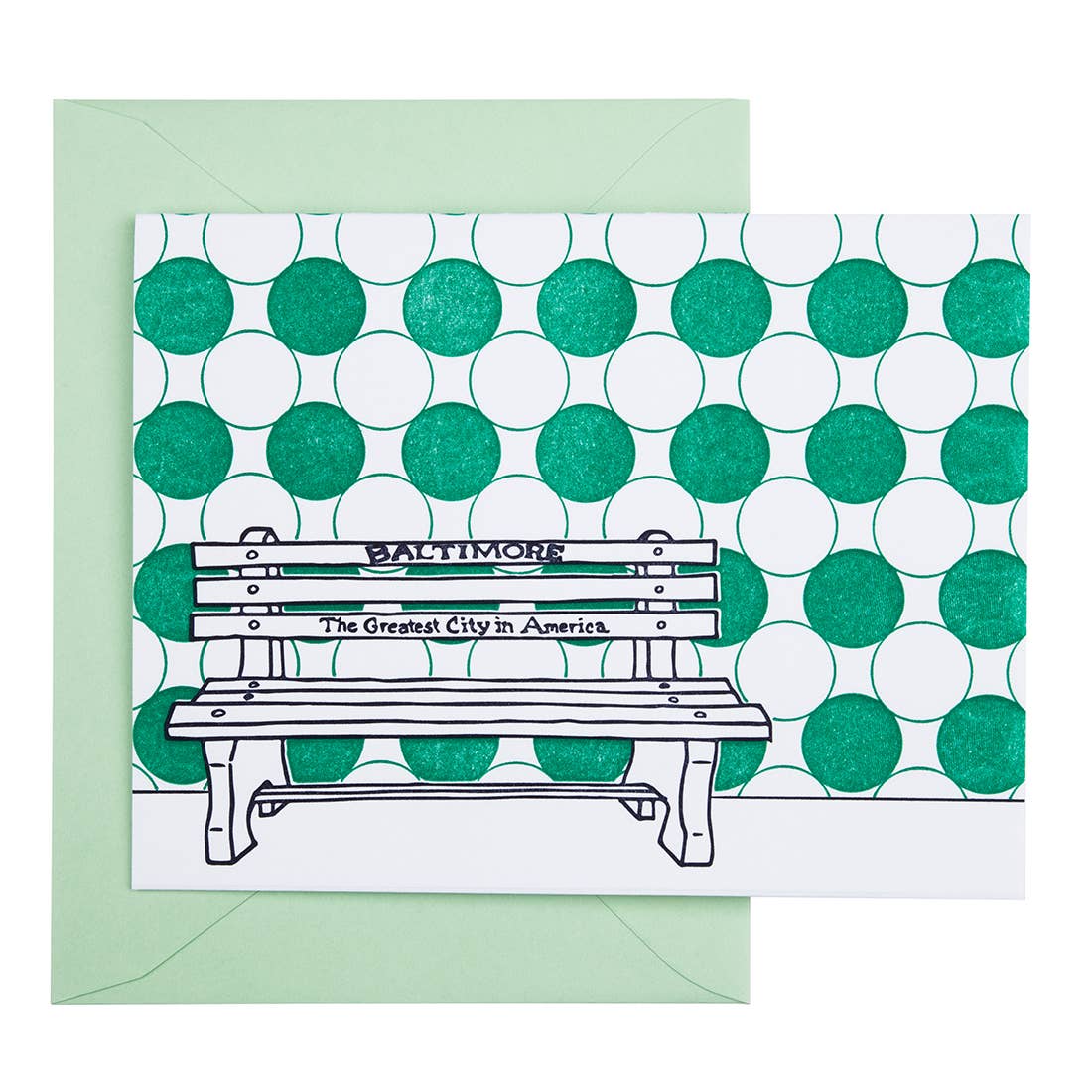 Greatest City Bench Fold-Over Card