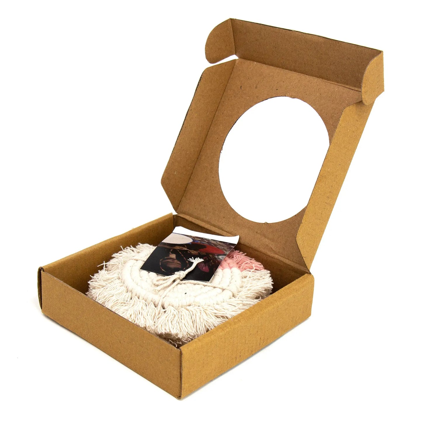 Macrame Coasters in Natural Fringe (Set of 4)