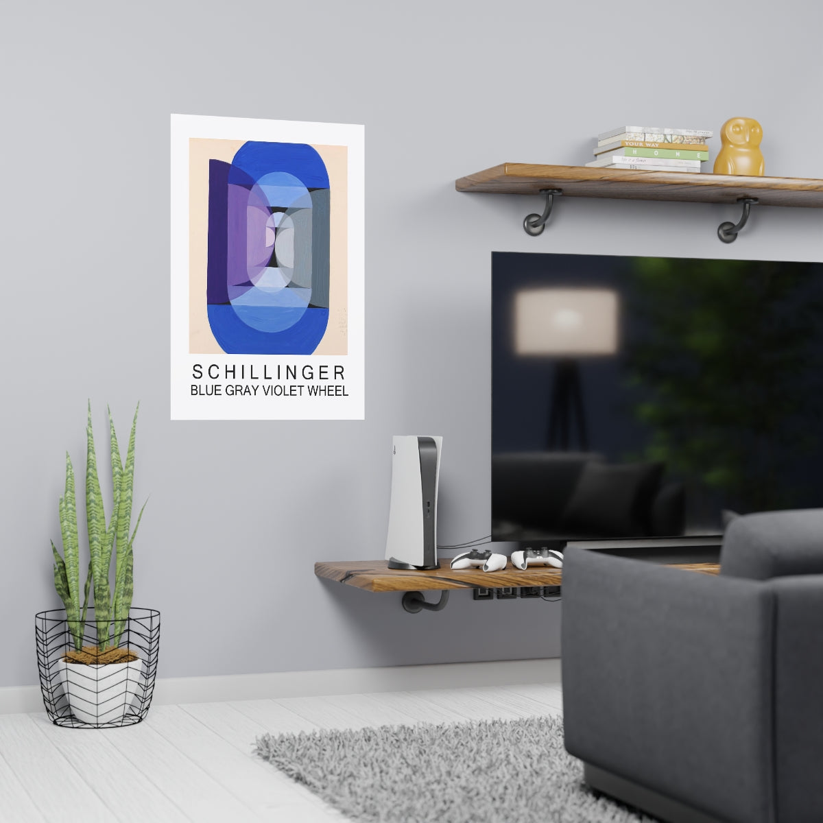 Schillinger, Blue Gray Violet Wheel Poster