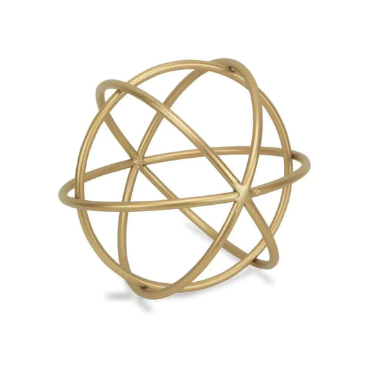 Gold Metal Orb Sculpture