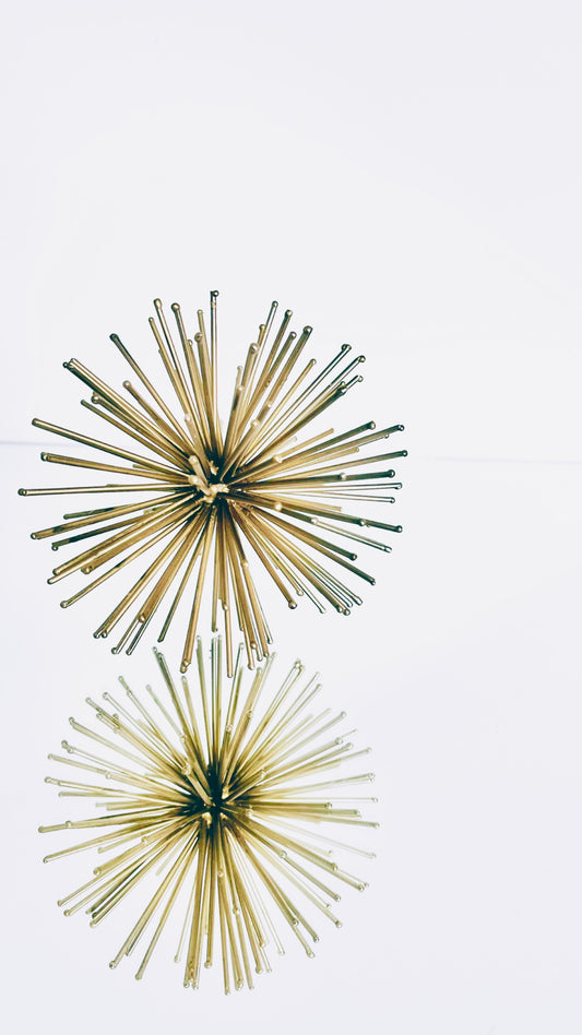 Gold Metal Spikey Orb