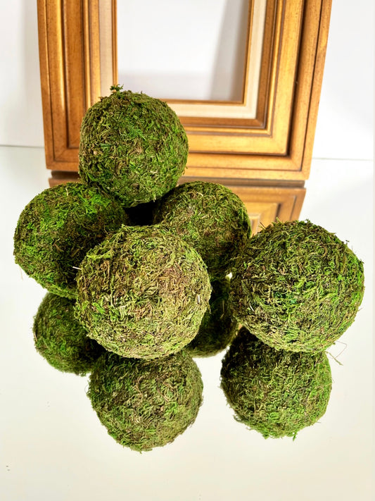 4 Inch Decorative Moss Ball (Set of 6)