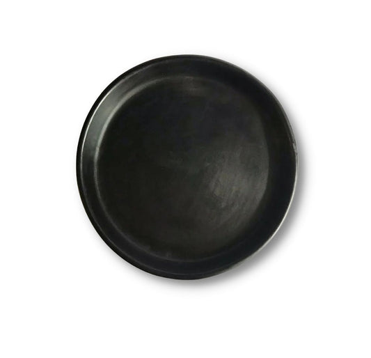 6" Black Clay Mezcal Serving Plates (Pack of 4)
