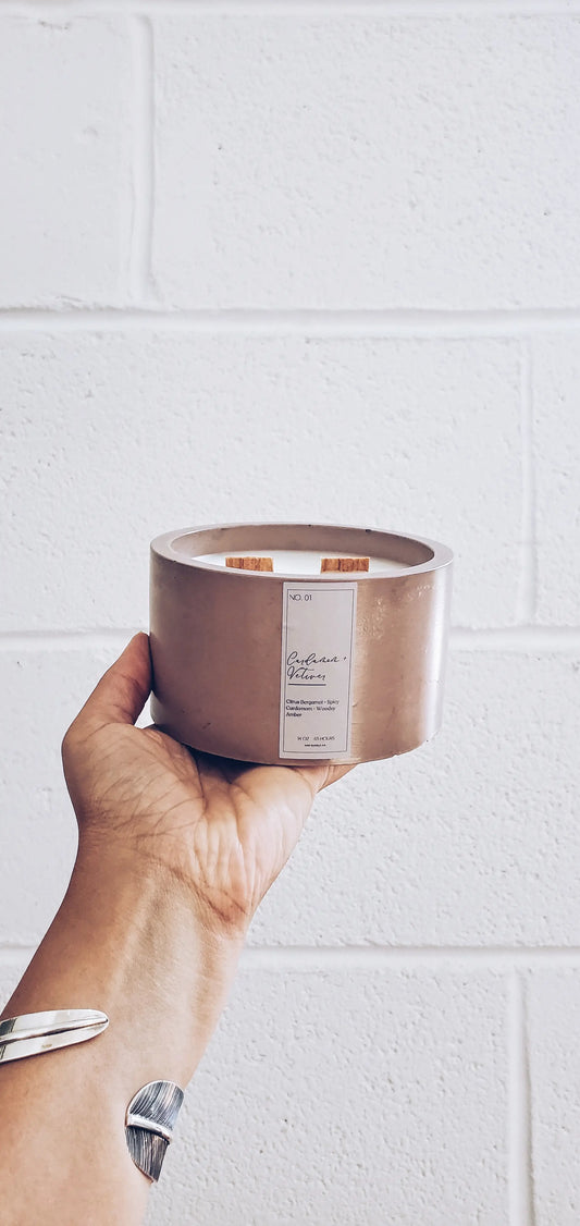 Fall Concrete Candle